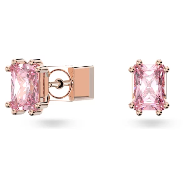 Swarovski Stilla Ohrstecker Kissenschliff, Rosa, Roségold-Legierungsschicht 5639136 – Bild 2