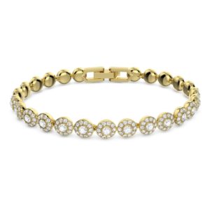 Swarovski Angelic Armband Rundschliff, Weiß, Goldlegierungsschicht 5505469