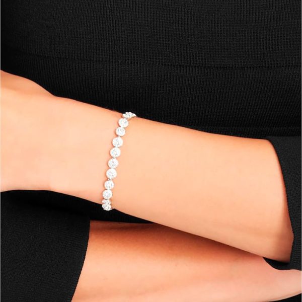 Swarovski Angelic Armband Rundschliff, Weiß, Rhodiniert 5071173 – Bild 2