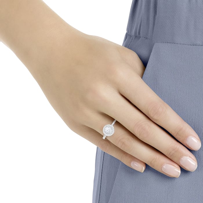 Swarovski Angelic Ring Kristall im Rundschliff WeiB Rhodiniert
