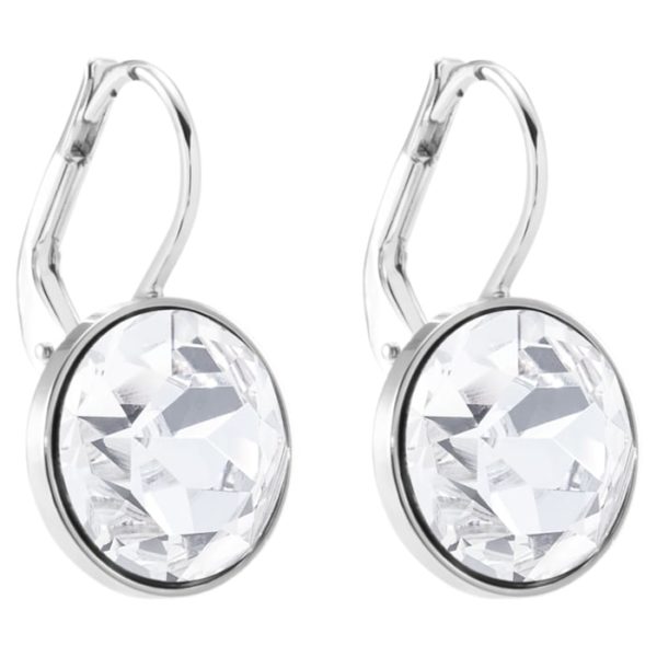 Swarovski Bella Ohrringe Rund, Klein, Weiss, Rhodiniert 5085608 – Bild 3