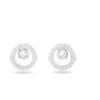Swarovski Creativity Ohrstecker Kreis, Weiß, Rhodiniert 5201707