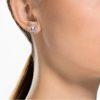 Swarovski Creativity Ohrstecker Kreis, Weiß, Rhodiniert 5201707 – Bild 2
