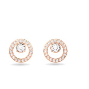 Swarovski Creativity Ohrstecker Kreis, Weiß, Roségold-Legierungsschicht 5199827