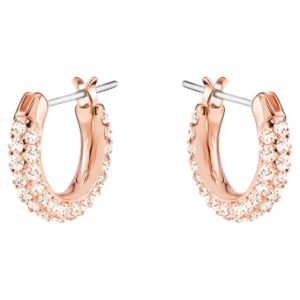 Swarovski Stone Kreolen Klein, Weiss, Roségold-Legierungsschicht 5446008