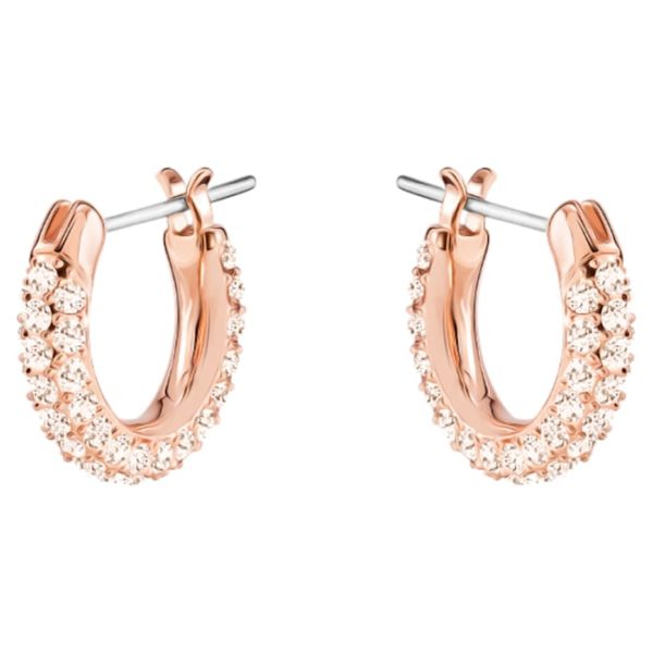 Swarovski Stone Kreolen Klein, Weiss, Roségold-Legierungsschicht 5446008