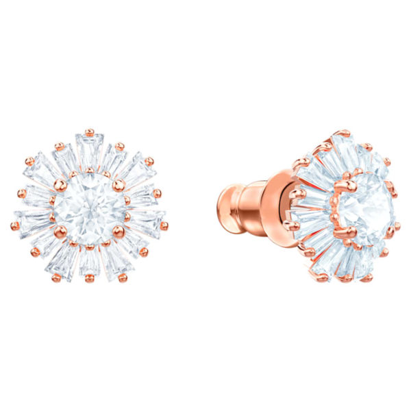 Swarovski Sunshine Ohrstecker Sonne, Weiss, Roségold-Legierungsschicht 5459597 – Bild 3