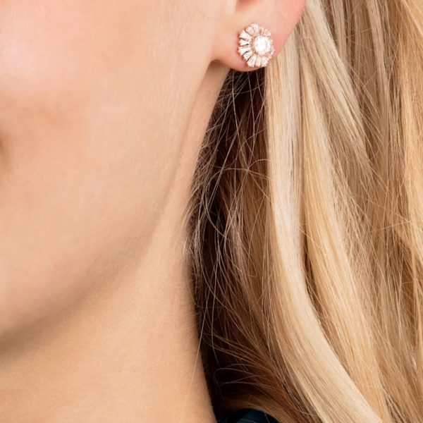 Swarovski Sunshine Ohrstecker Sonne, Weiss, Roségold-Legierungsschicht 5459597 – Bild 2