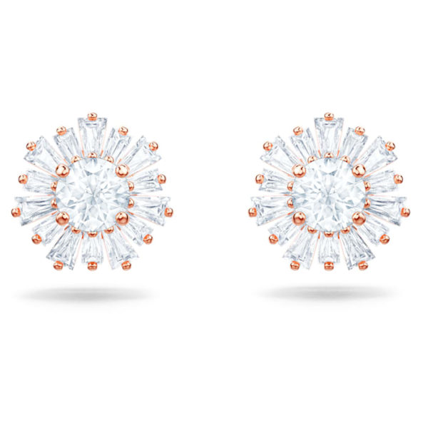 Swarovski Sunshine Ohrstecker Sonne, Weiss, Roségold-Legierungsschicht 5459597