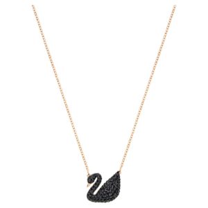 Swarovski Iconic Swan Anhänger Schwan, Schwarz, Roségold-Legierungsschicht 5204134