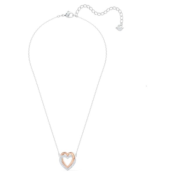 Swarovski Infinity Halskette Herz, Weiß, Metallmix 5518868 – Bild 5