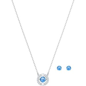Swarovski Sparkling Dance Set Rund, Blau, Rhodiniert 5480485