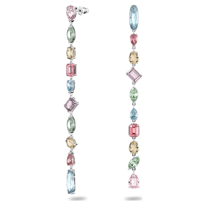 Swarovski Gema Ohrringe Asymmetrisch, Mehrfarbig, Rhodiniert 5600979