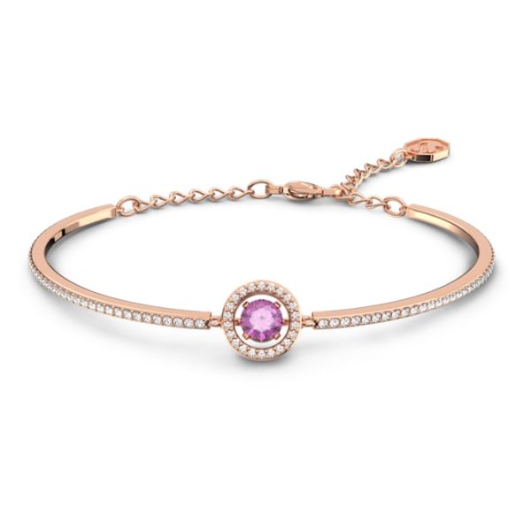 Swarovski Sparkling Dance Armreif Rundschliff, Violett, Roségold-Legierungsschicht 5620554