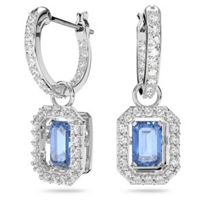 Swarovski Millenia Drop-Ohrhänger Oktagon-Schliff, Blau, Rhodiniert 5619500