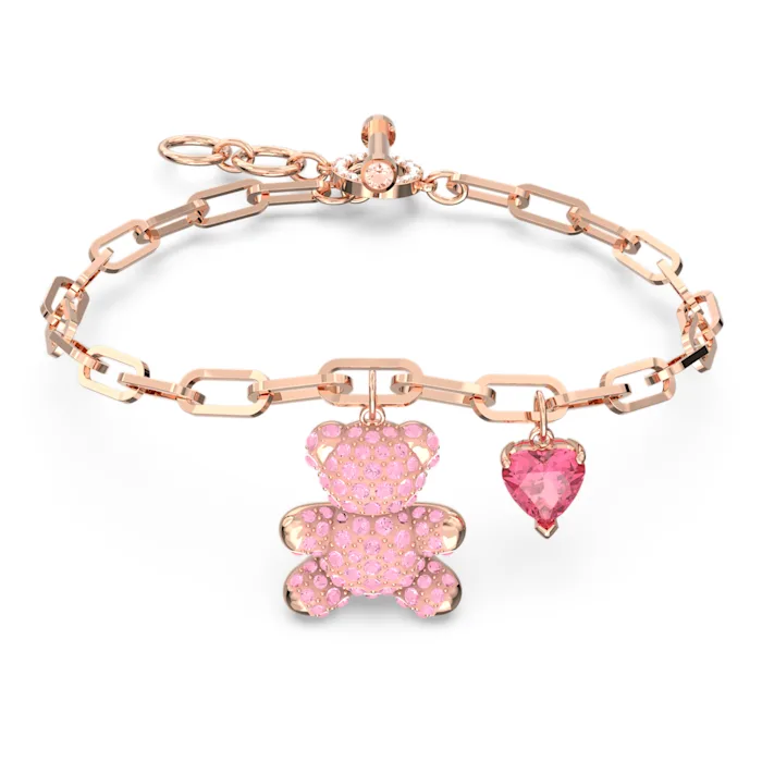 Swarovski Teddy Armband Rosa, Roségold-Legierungsschicht 5642978