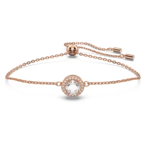 Swarovski Constella Armband Rundschliff, Pavé, Weiß, Roségold-Legierungsschicht 5636273