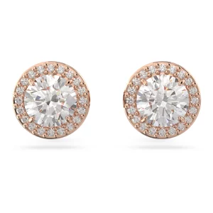 Swarovski Constella Ohrstecker Rundschliff, Pavé, Weiß, Roségold-Legierungsschicht 5636275