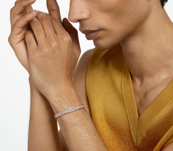 Swarovski Dextera Armreif Oktagon, Pavé, Weiß, Roségold-Legierungsschicht 5639205 – Bild 3