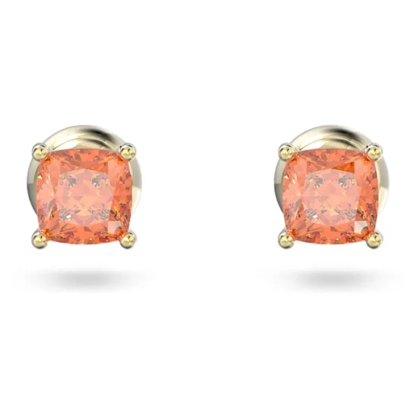 Swarovski Stilla Ohrstecker Kissenschliff, Orange, Goldlegierungsschicht 5639123