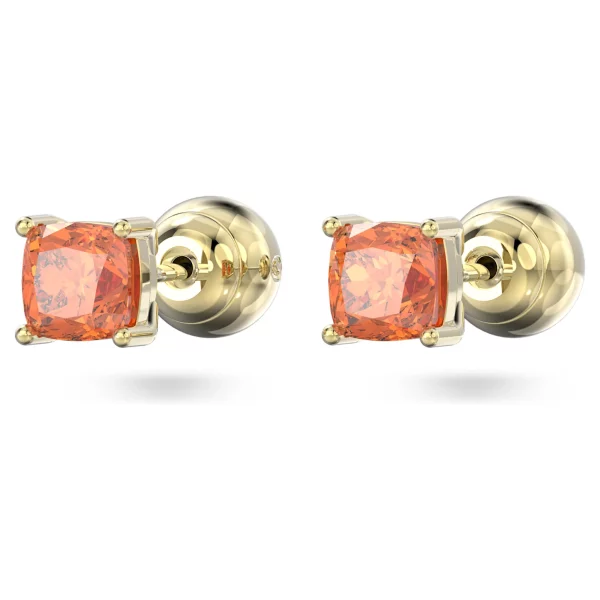Swarovski Stilla Ohrstecker Kissenschliff, Orange, Goldlegierungsschicht 5639123 – Bild 3