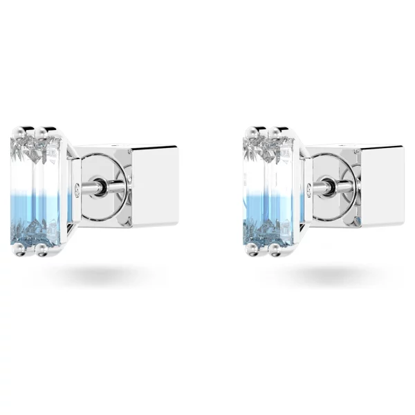 Swarovski Stilla Ohrstecker Kissenschliff, Blau, Rhodiniert 5639134 – Bild 3