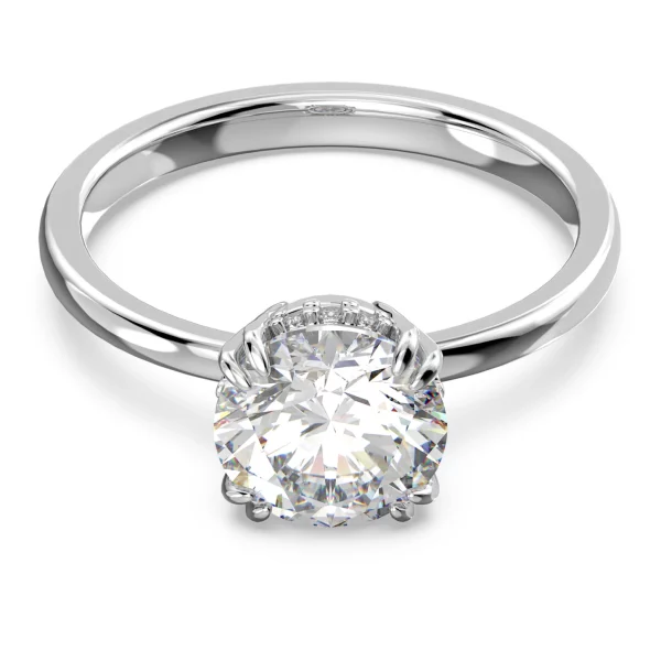 Swarovski Constella Cocktailring Princess-Schliff Silberfarbe