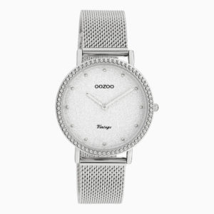 OOZOO Vintage - Damen - Edelstahl-Mesh-Armband – Silber C20051