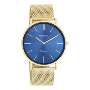 OOZOO Vintage - Damen - Mesh-Armband - Gold/Blau C20290