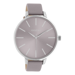 OOZOO Timepieces - Damen - Leder-Armband - Lila/Silber C10980
