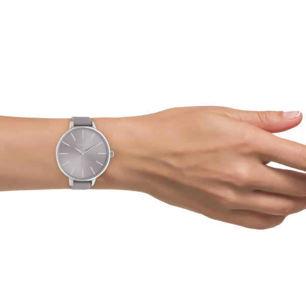 OOZOO Timepieces - Damen - Leder-Armband - Lila/Silber C10980 – Bild 2