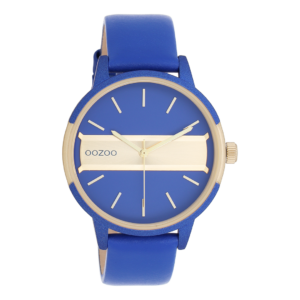 OOZOO Timepieces - Damen - Leder-Armband - Blau/Gold C11154