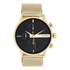 OOZOO Timepieces - Herren - Mesh-Armband - Gold/Schwarz C11102