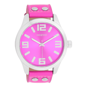 OOZOO Timepieces Neonpink/Silber C1074