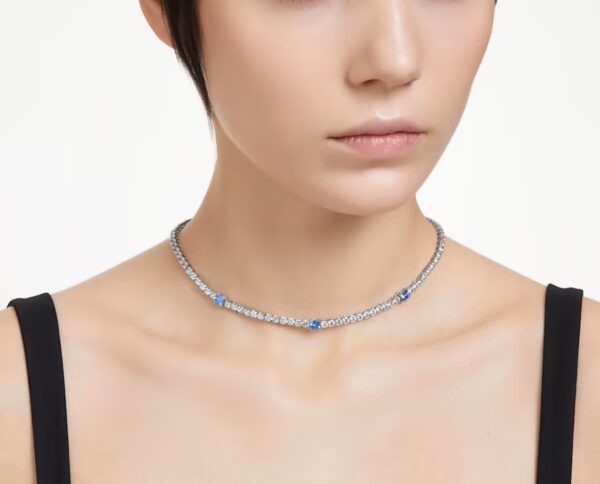 Swarovski Matrix Tennis Halskette Blau 5666167 – Bild 3