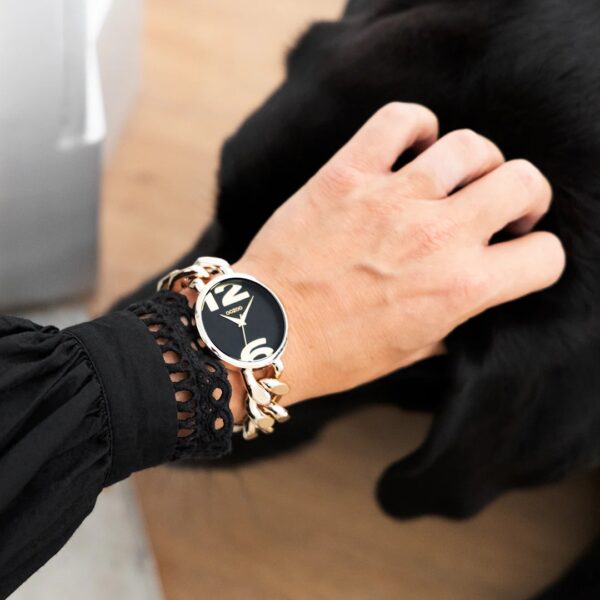 Goldfarbene OOZOO-Uhr Kettenarmband C11264 – Bild 2