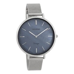 OOZOO Silberfarbene Uhr C9390