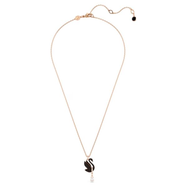 Swarovski Swan Halskette Schwarz- Roségold 5678045 – Bild 3