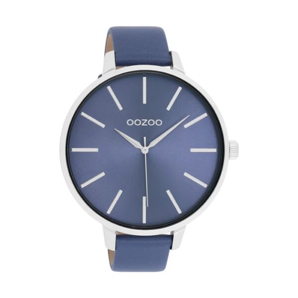 OOZOO Timepieces Damen - Leder-Armband - Dunkelblau/Silber C11074