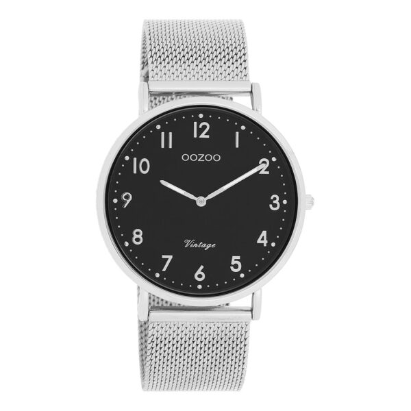 OOZOO Uhr mit silberfarbenem Metallgeflechtarmband C20341